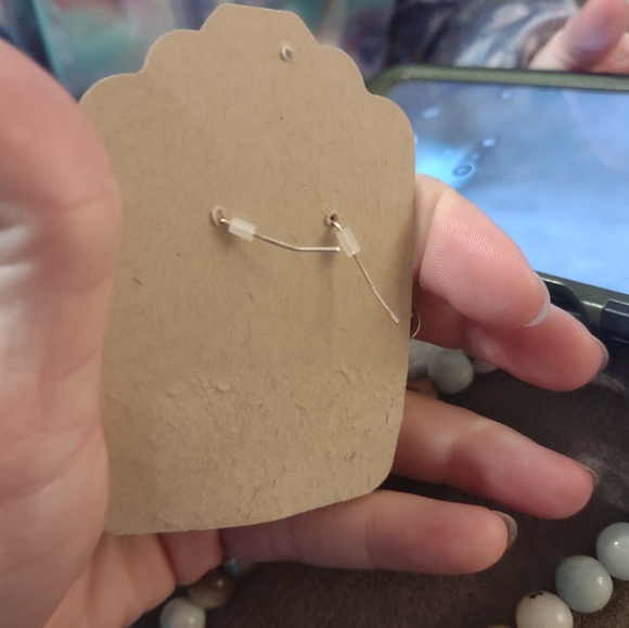 Natural 10mm Blue Round Amazonite Gemstone Bead Necklace - Picture 4 of 14